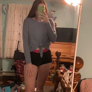Blue knit shirt
